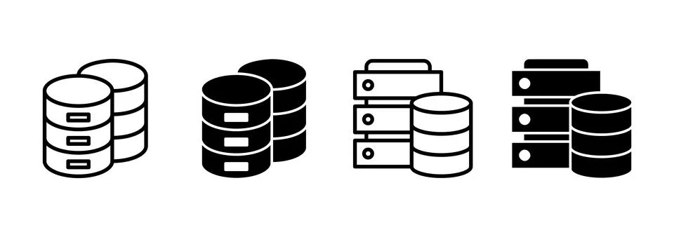 Database icon vector. database sign and symbol Stock Illustration