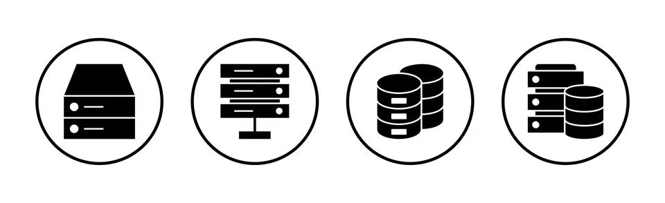 Database icon vector. database sign and symbol Stock Illustration