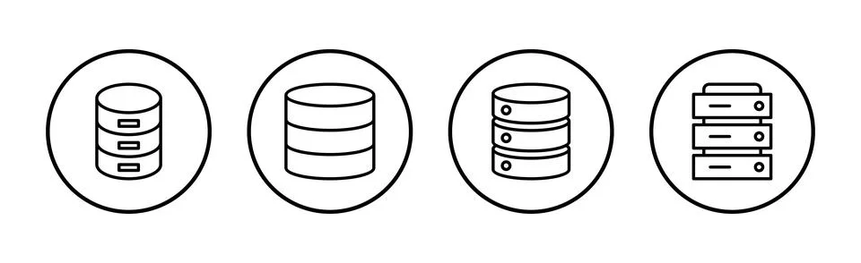 Database icon vector. database sign and symbol Stock Illustration