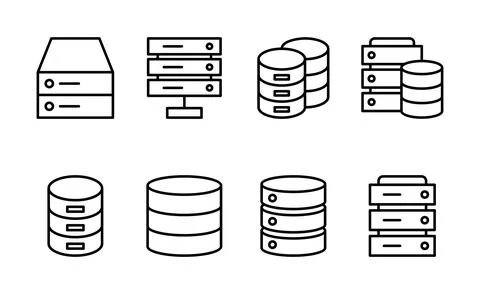 Database icon vector. database sign and symbol Stock Illustration