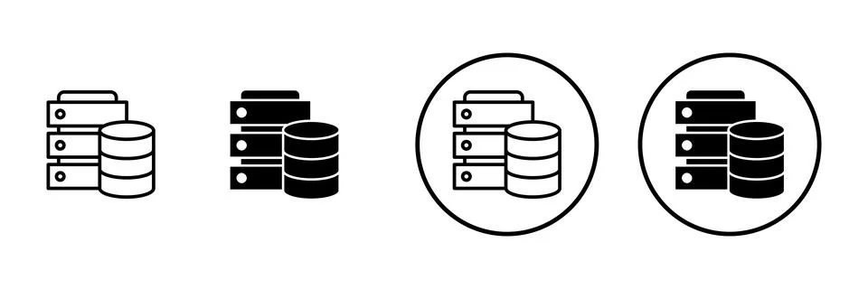 Database icon vector. database sign and symbol Stock Illustration