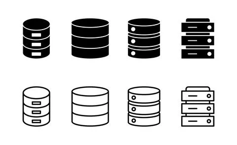 Database icon vector. database sign and symbol Stock Illustration