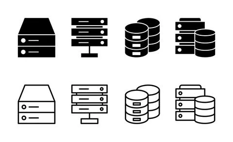 Database icon vector. database sign and symbol Stock Illustration