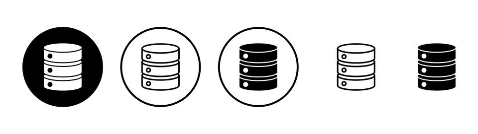 Database icon vector. database sign and symbol Illustrazione stock