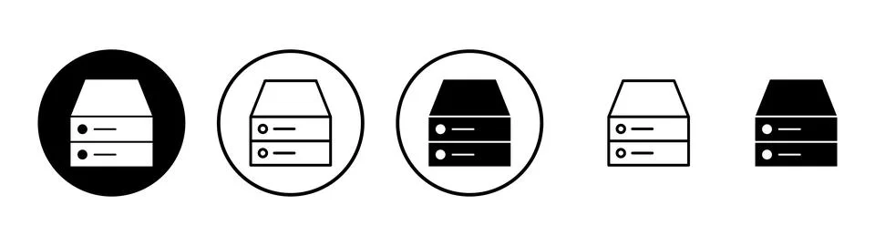 Database icon vector. database sign and symbol Illustrazione stock