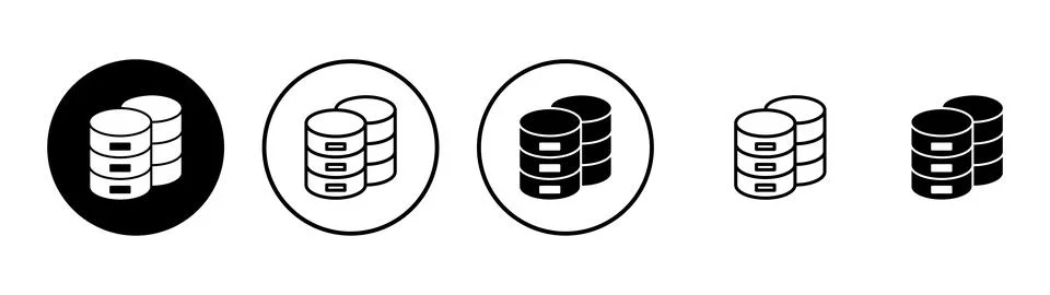 Database icon vector. database sign and symbol Illustrazione stock