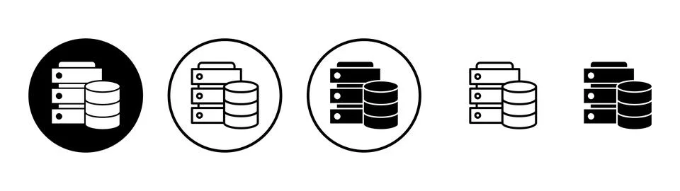 Database icon vector. database sign and symbol Illustrazione stock