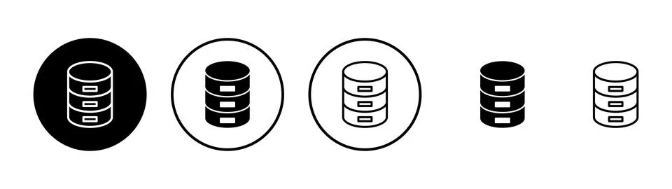 Database icon vector. database sign and symbol Stock Illustration