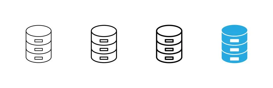 Database icon vector. database sign and symbol Stock Illustration