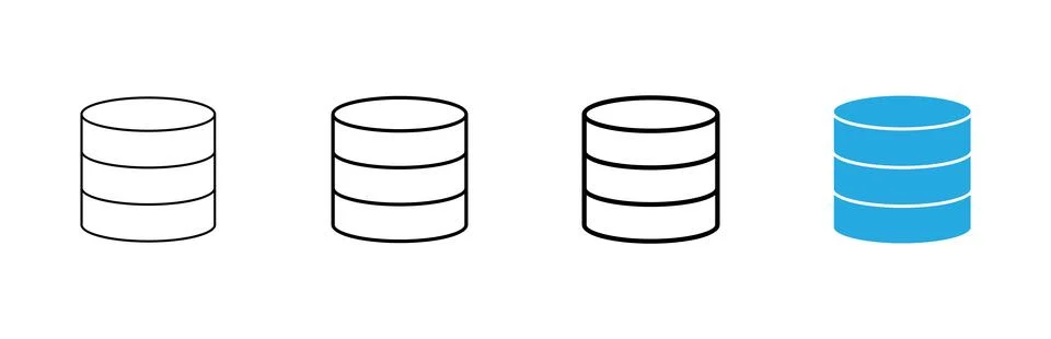 Database icon vector. database sign and symbol Stock Illustration