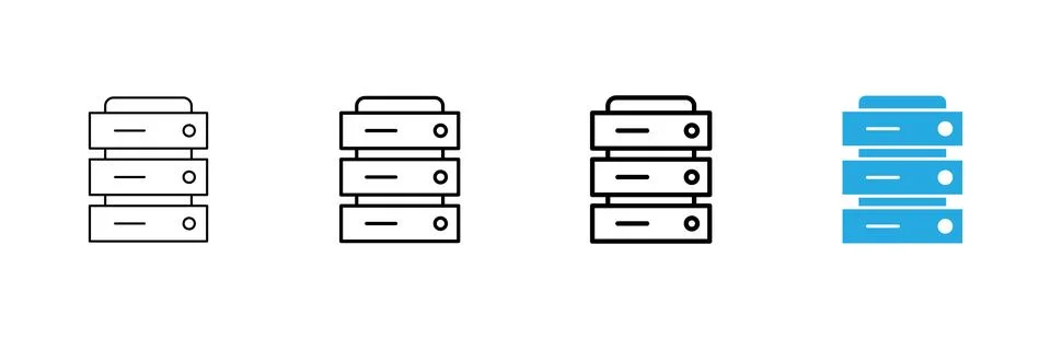 Database icon vector. database sign and symbol Stockillustratie