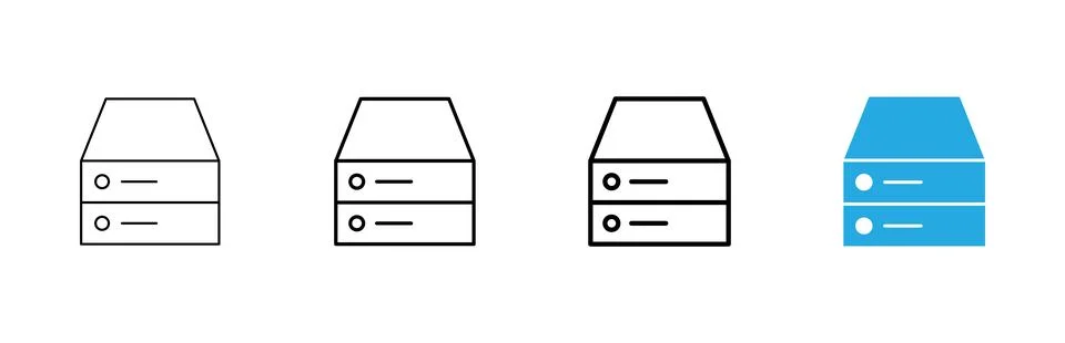 Database icon vector. database sign and symbol 库存插图
