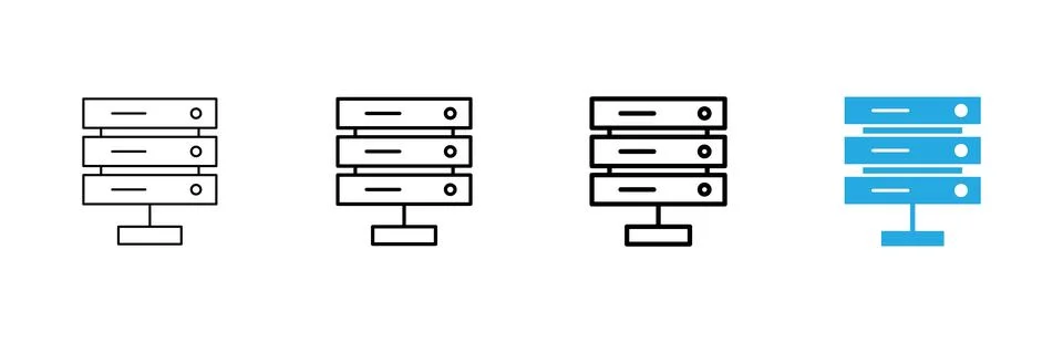 Database icon vector. database sign and symbol 库存插图