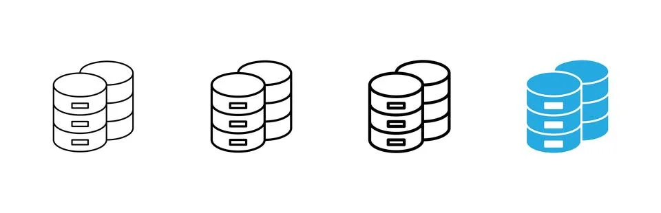 Database icon vector. database sign and symbol Stock Illustration