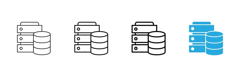 Database icon vector. database sign and symbol Stock Illustration