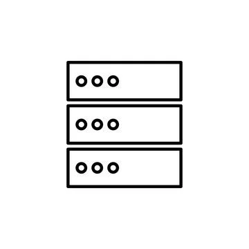 Database icon vector. database vector icon Illustrazione stock