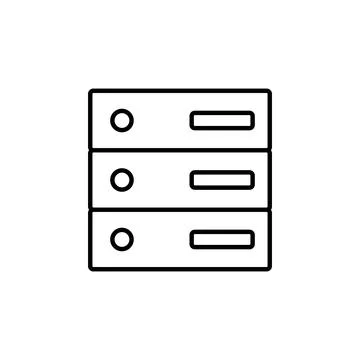 Database icon vector. database vector icon Illustrazione stock