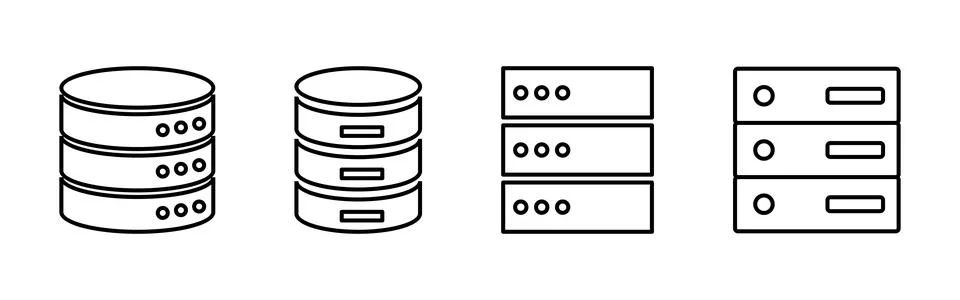 Database icon vector. database vector icon Stock Illustration