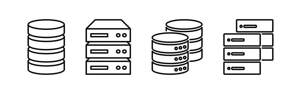 Database icon vector. database vector icon Stock Illustration