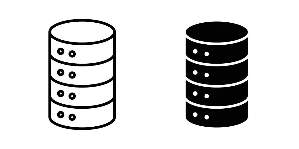 Database icon vector design illustrations Stock Illustration
