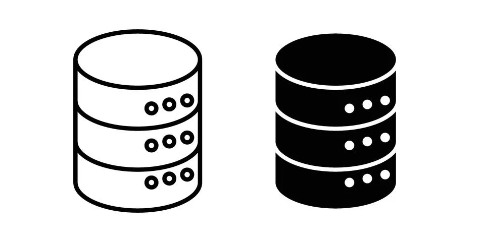 Database icon vector design illustrations Stock Illustration