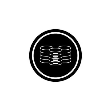 Database icon vector Stock Illustration