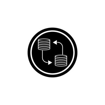 Database icon vector Stock Illustration