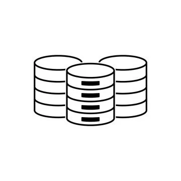Database icon vector Stock Illustration