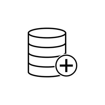 Database icon vector Stock Illustration