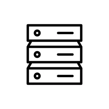 Database icon vector illustration. database sign and symbol Stock Illustration