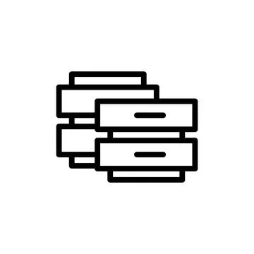 Database icon vector illustration. database sign and symbol Stock Illustration