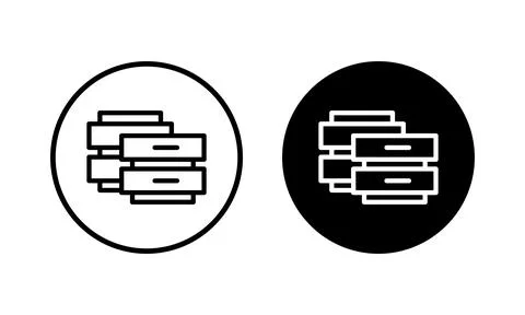 Database icon vector illustration. database sign and symbol Stock Illustration