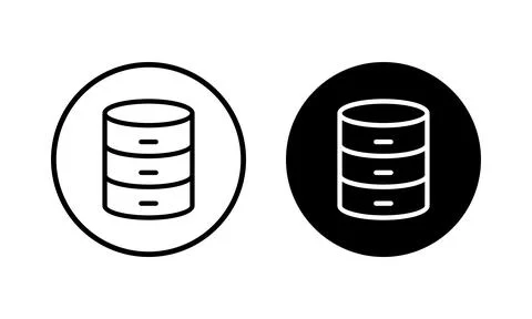Database icon vector illustration. database sign and symbol Stock Illustration