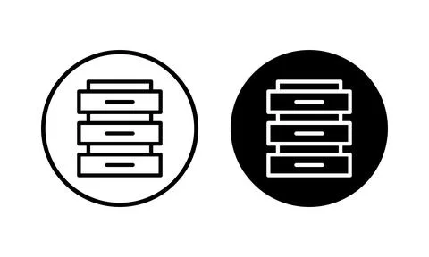 Database icon vector illustration. database sign and symbol Stock Illustration