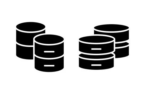 Database icon vector illustration. database sign and symbol Stock Illustration
