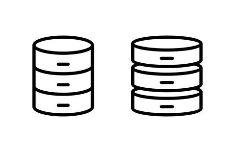 Database icon vector illustration. database sign and symbol Stock Illustration
