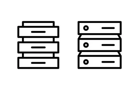 Database icon vector illustration. database sign and symbol Stock Illustration