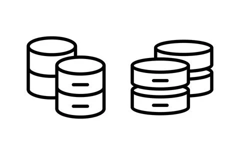 Database icon vector illustration. database sign and symbol Stock Illustration