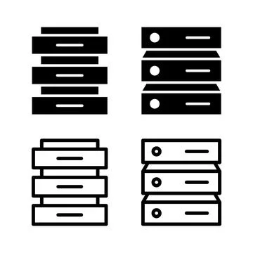Database icon vector illustration. database sign and symbol Stock Illustration