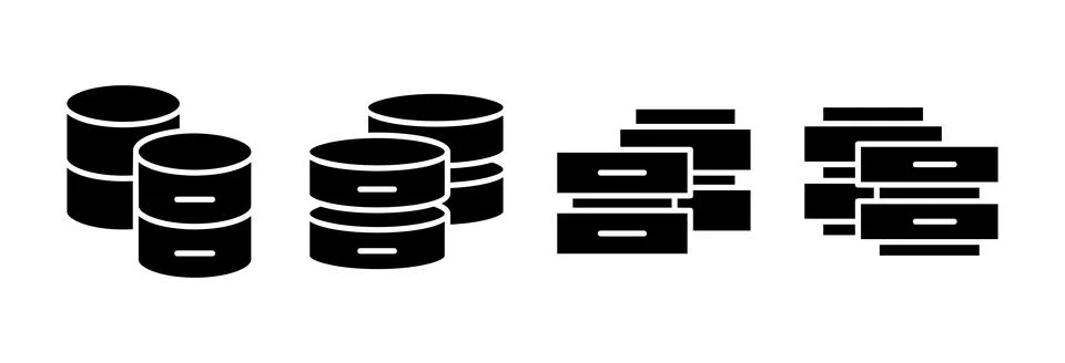 Database icon vector illustration. database sign and symbol Stock Illustration