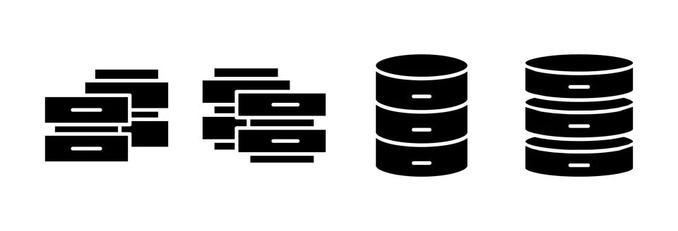Database icon vector illustration. database sign and symbol Stock Illustration