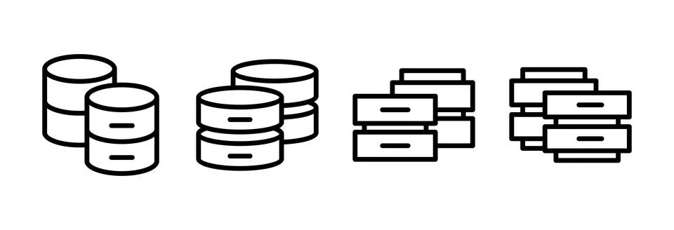 Database icon vector illustration. database sign and symbol Stock Illustration