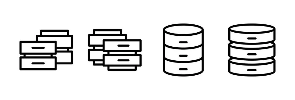 Database icon vector illustration. database sign and symbol Stock Illustration