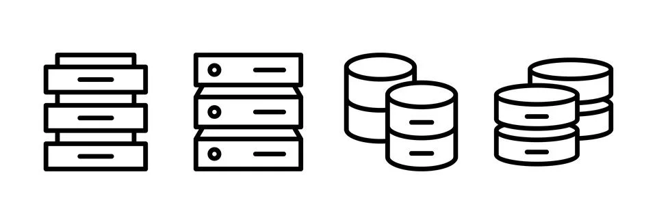 Database icon vector illustration. database sign and symbol Stock Illustration