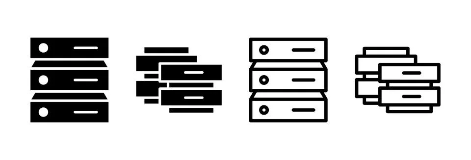 Database icon vector illustration. database sign and symbol Stock Illustration