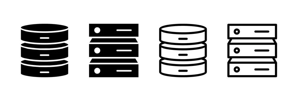 Database icon vector illustration. database sign and symbol Stock Illustration