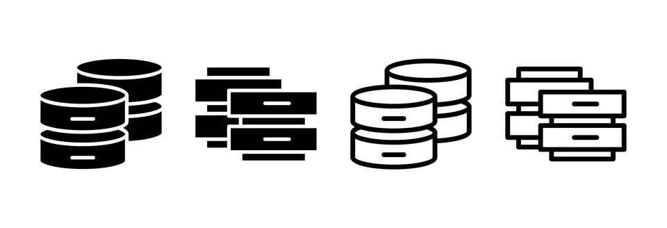 Database icon vector illustration. database sign and symbol Illustrazione stock