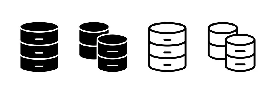 Database icon vector illustration. database sign and symbol Illustrazione stock