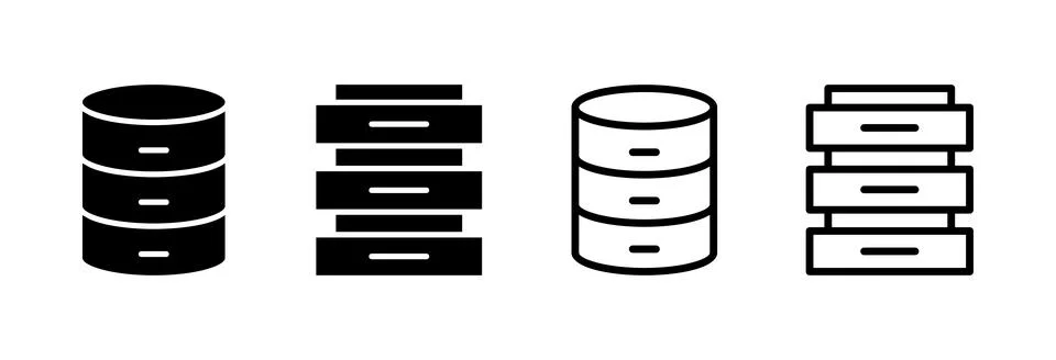 Database icon vector illustration. database sign and symbol Stock Illustration