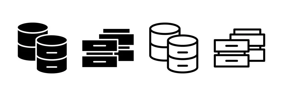 Database icon vector illustration. database sign and symbol Illustrazione stock